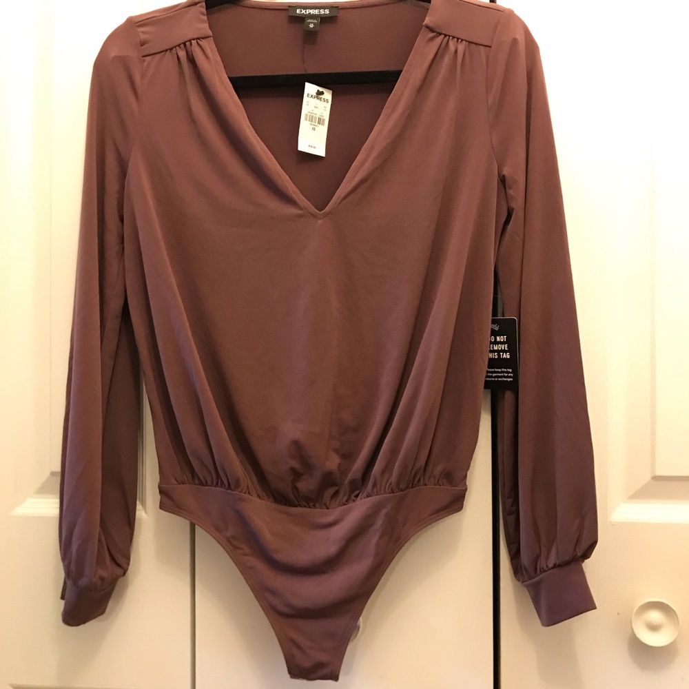 NEW with tags! Draped V-Neck thong bodysuit